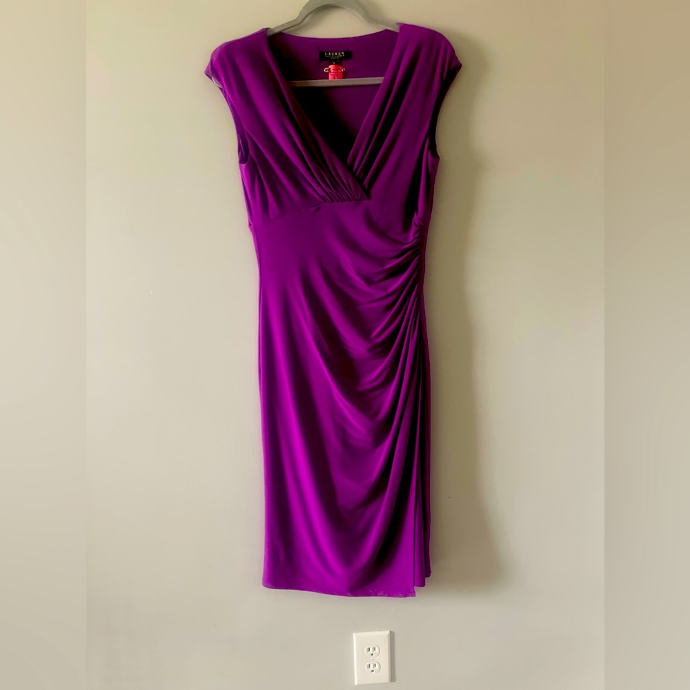 Elegant Ralph Lauren Purple Bodycon Dress – Flattering, Stylish, and Timeless!